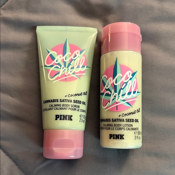 Victoria's Secret Other - VS Pink Coco chill body scrub and lotion minis